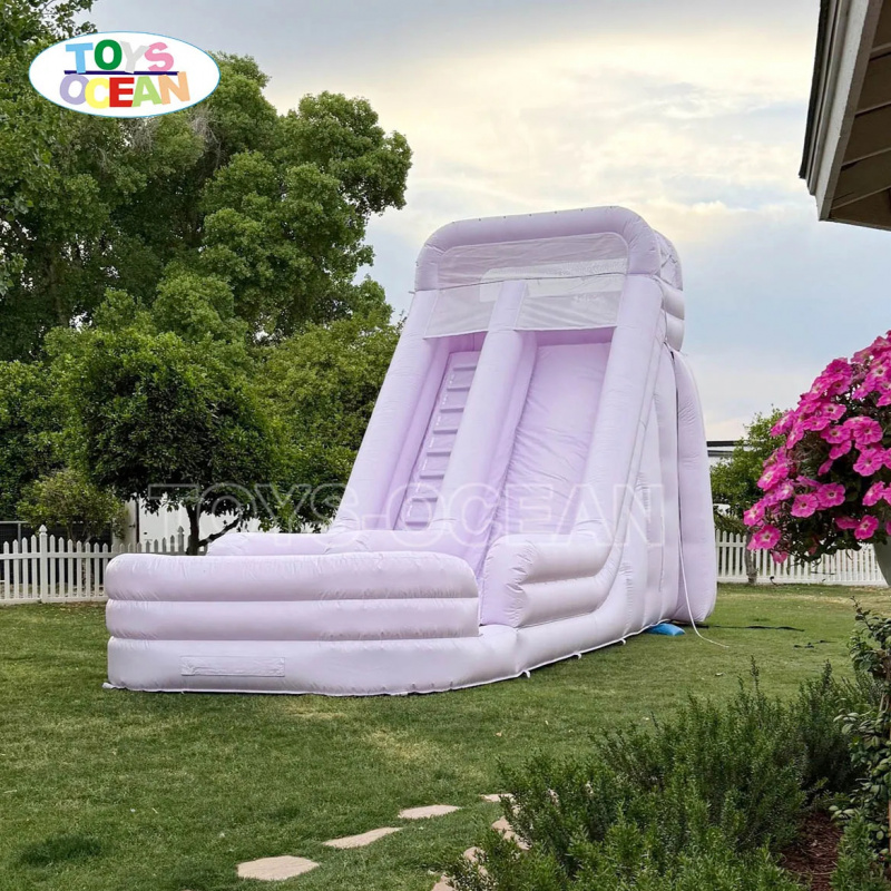 Outdoor Adventure Kids Party - Toboggan aquatique gonflable rose pour enfants,